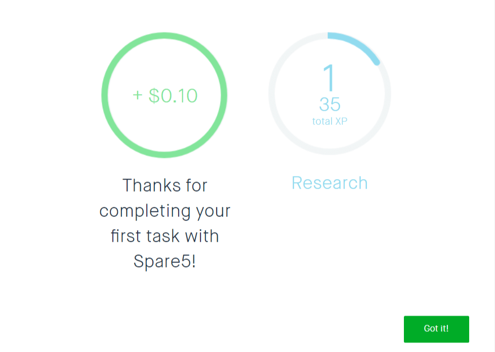 First task from Spare5