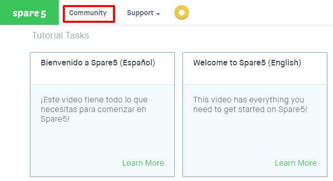 Community posting in Spare5